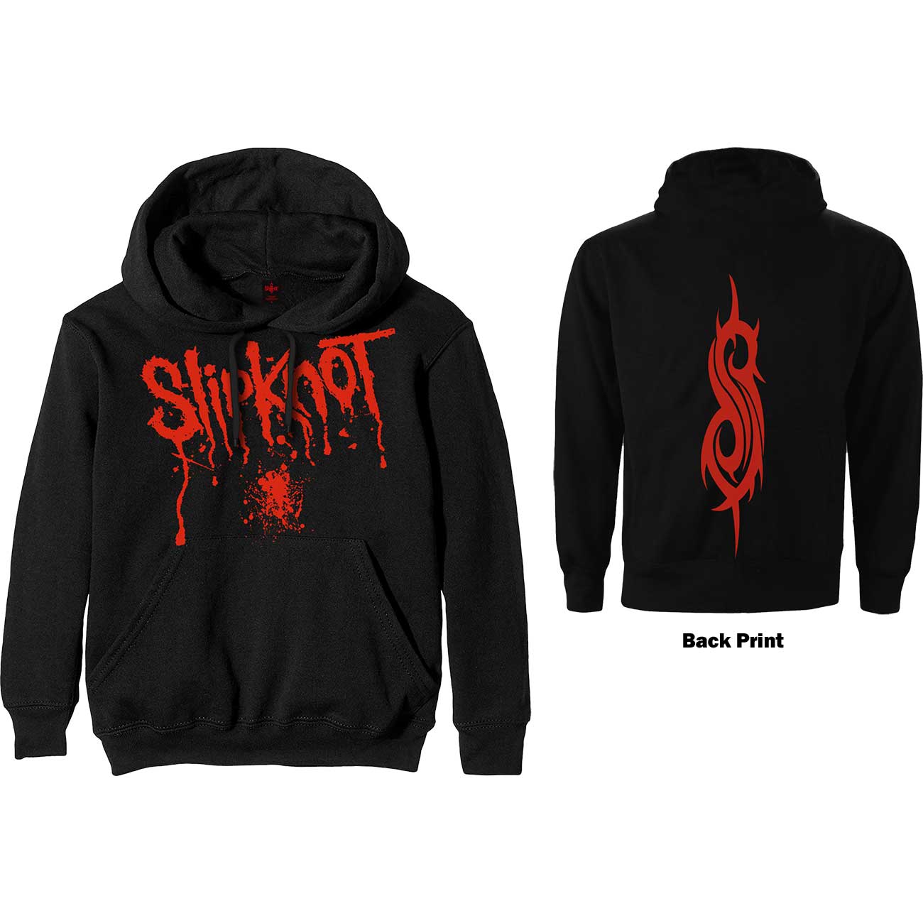 Slipknot Unisex Pullover Hoodie: Splatter (Back Print) (Medium) - 2