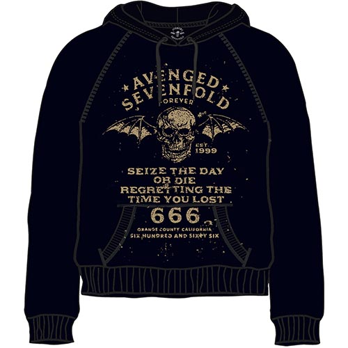 Avenged Sevenfold Unisex Pullover Hoodie Seize the Day Medium www.pluggedrecords