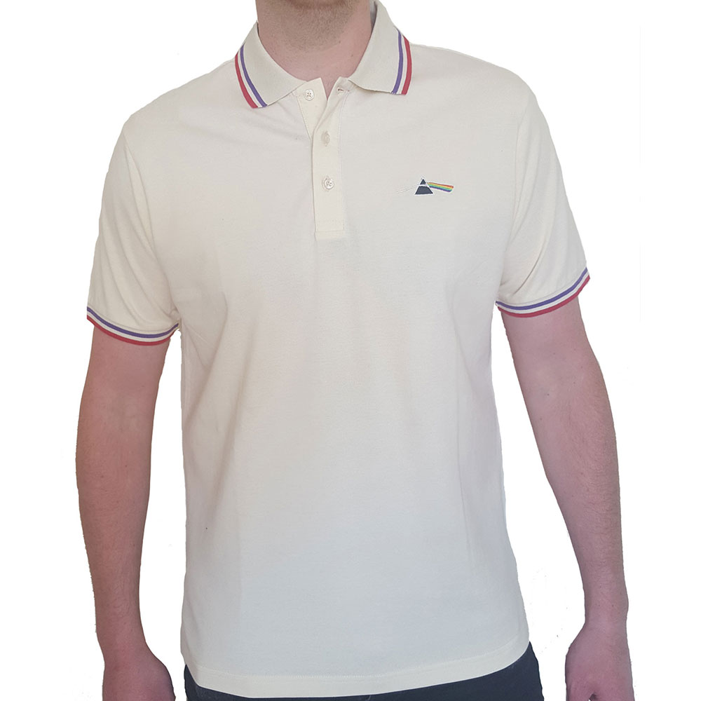 Pink Floyd Unisex Polo Shirt: Dark Side of the Moon Prism (Medium)