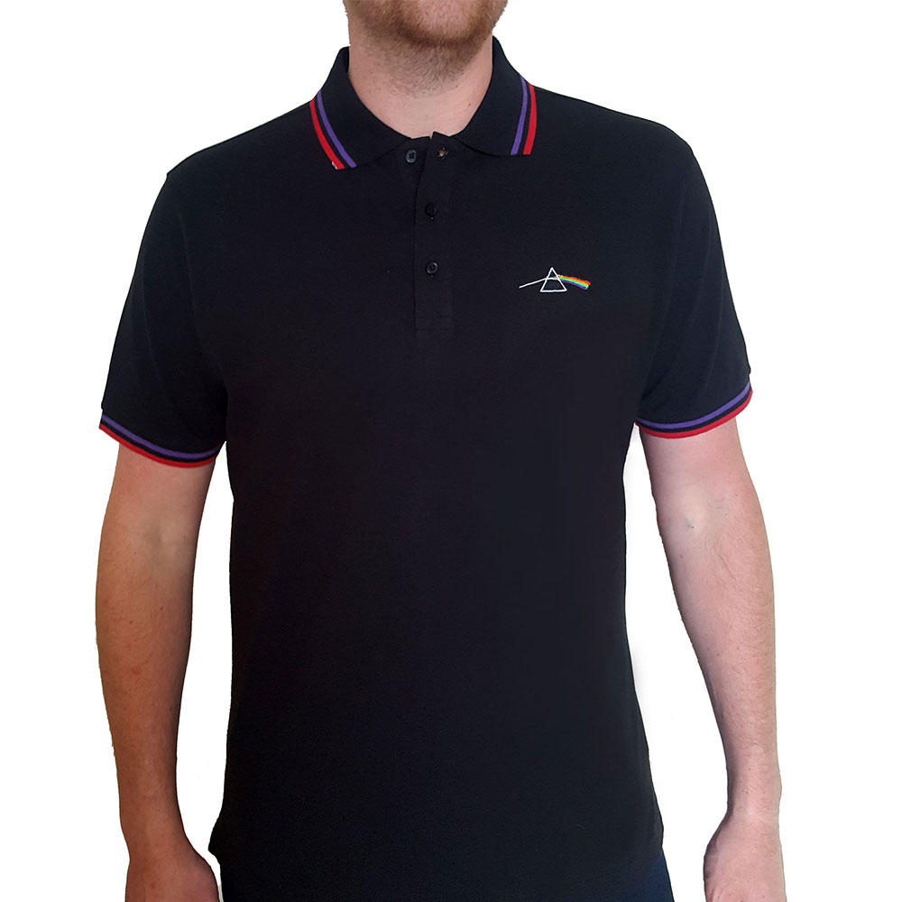 Pink Floyd Unisex Polo Shirt: Dark Side of the Moon Prism (Medium)
