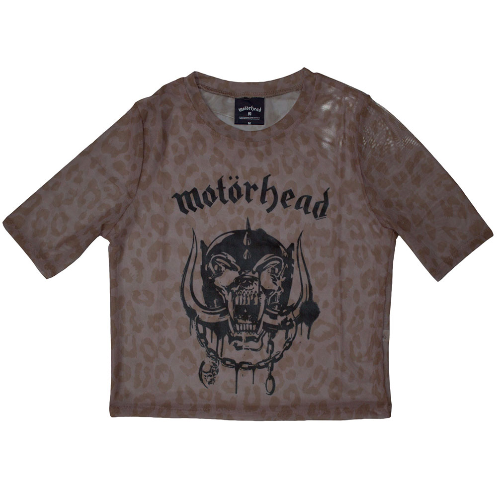 Motorhead Ladies Crop Top: Warpig (Mesh) (Large)