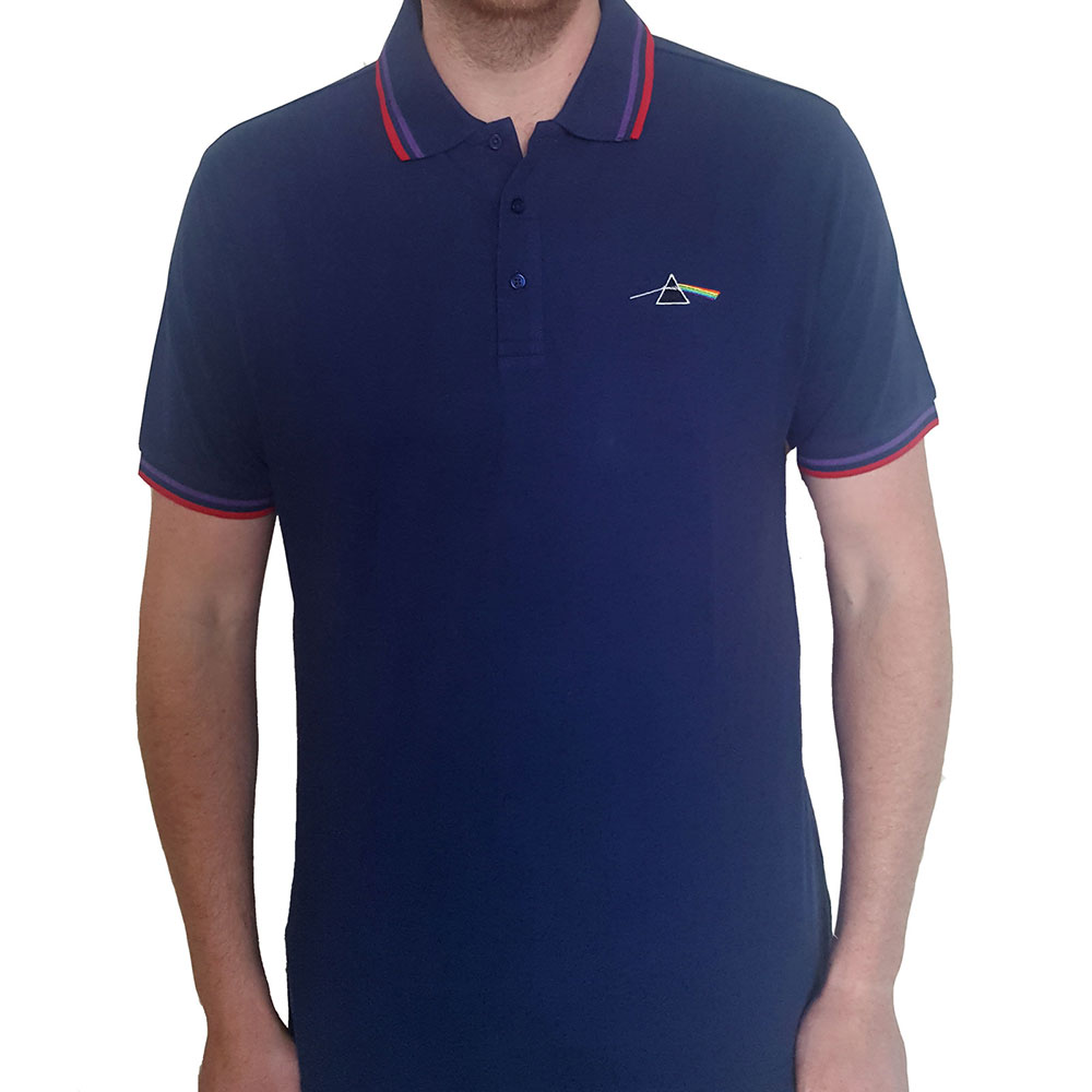 Pink Floyd Unisex Polo Shirt: Dark Side of the Moon Prism (X-Large)