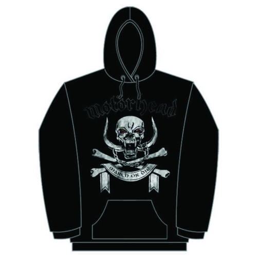 Motorhead Unisex Pullover Hoodie: March or Die (Small)