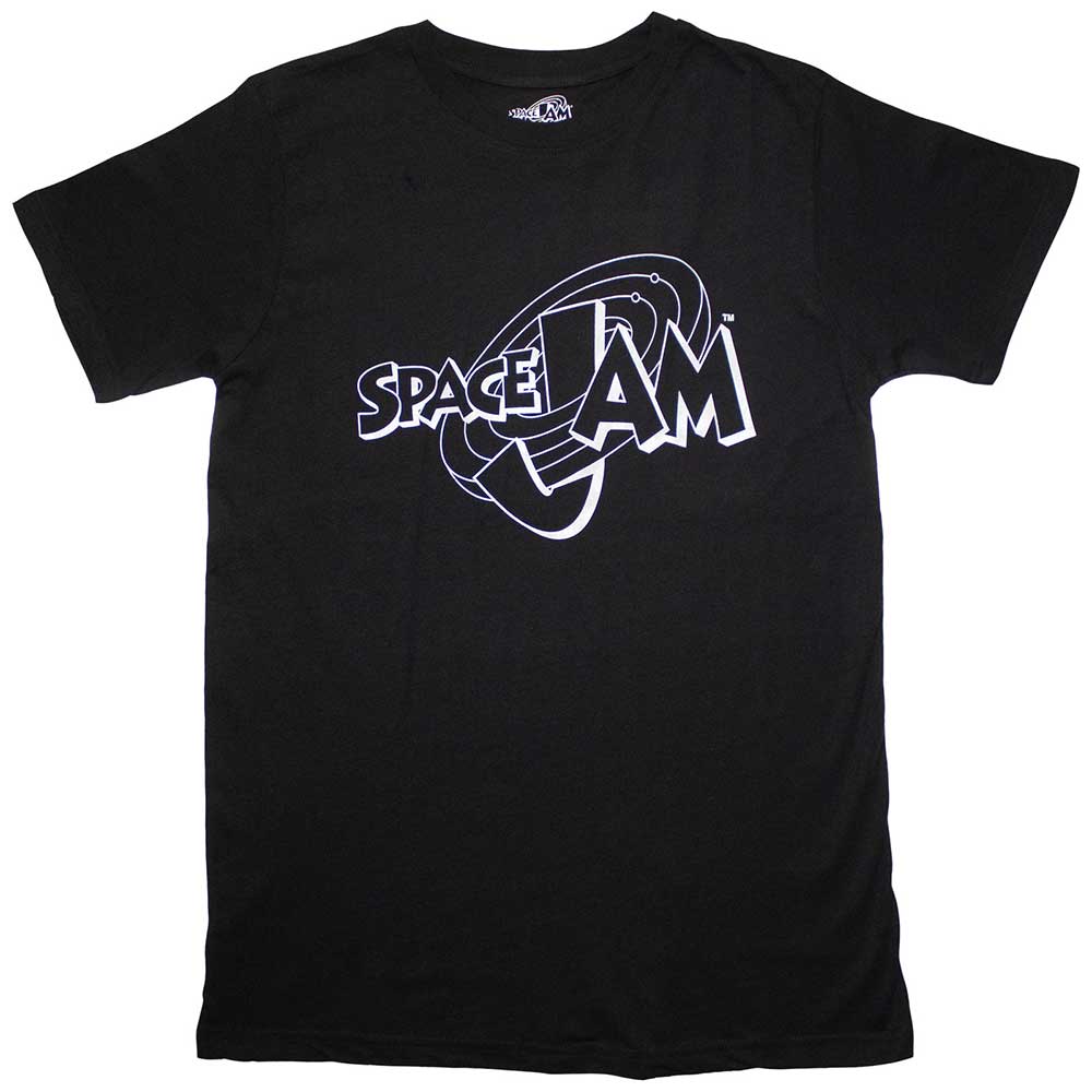 Space Jam Unisex T-Shirt: Retro B&W Logo (Small)