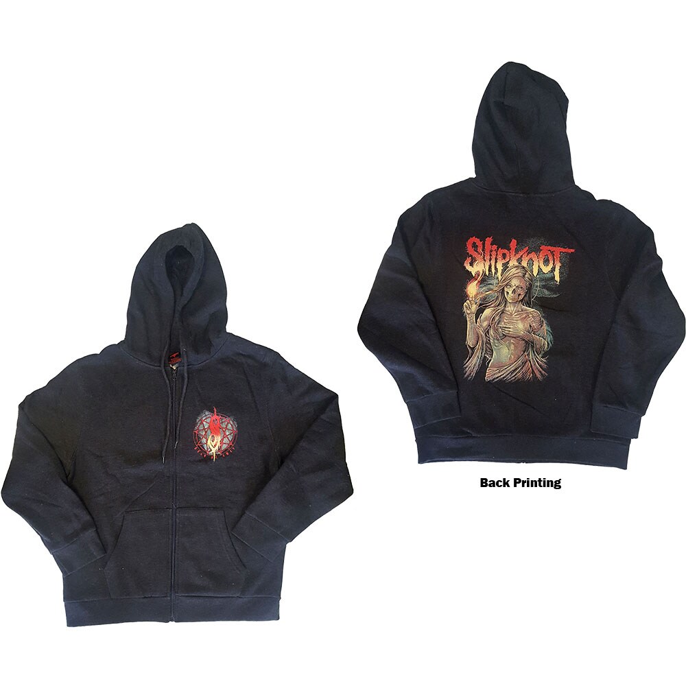 Slipknot Unisex Zipped Hoodie: Burn Me Away (Back Print) (X-Large)