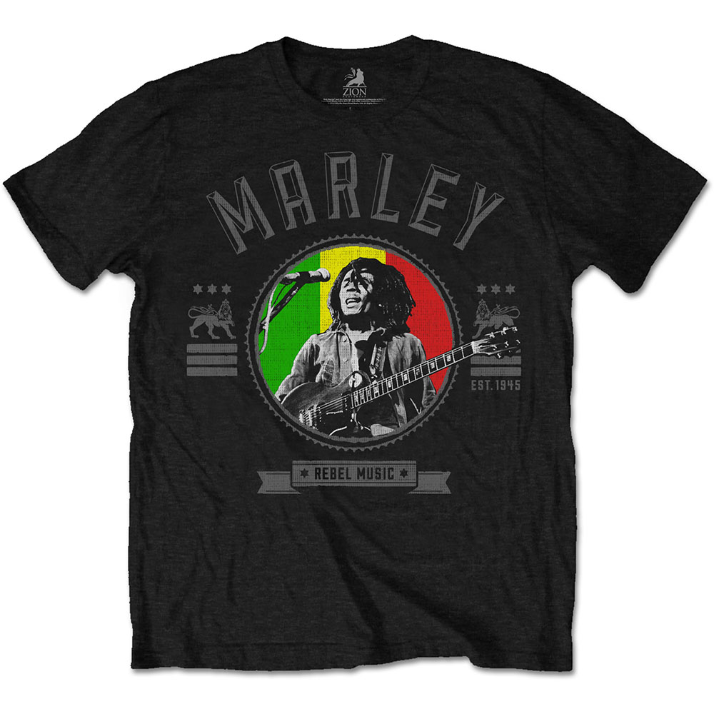 Bob Marley Unisex T-Shirt: Rebel Music Seal (XX-Large)