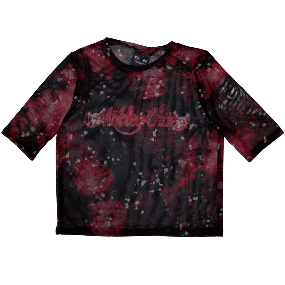Motley Crue Ladies Crop Top: Feelgood Logo (Mesh) (Small)