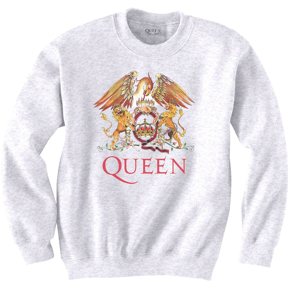 Queen Unisex Sweatshirt: Classic Crest (Large)