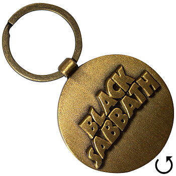 Black Sabbath Keychain: 3D Wavy Logo (Double Sided)
