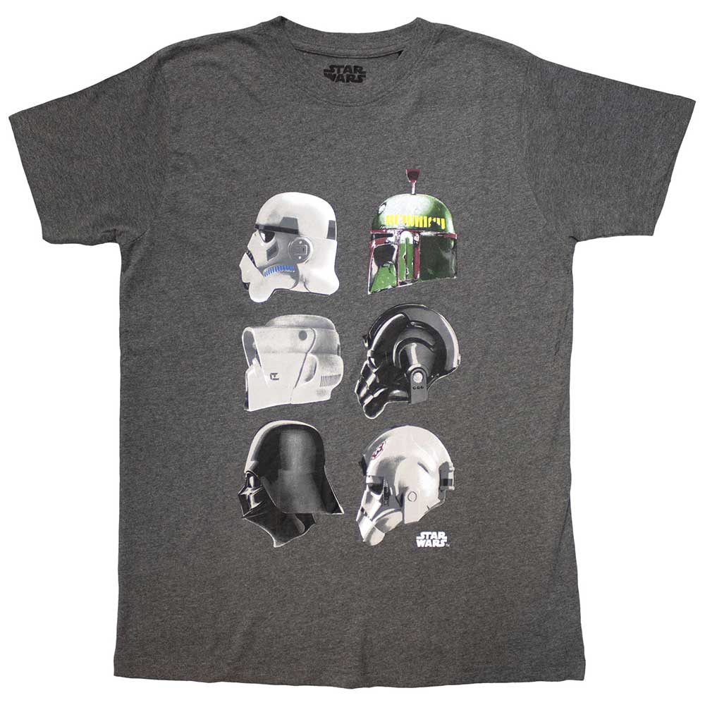 Star Wars Unisex T-Shirt: Helmet Profiles (Medium)
