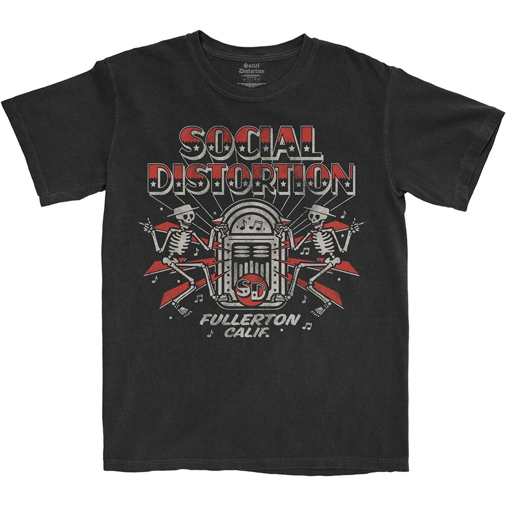 Social Distortion Unisex T-Shirt: Jukebox Skelly (Medium)