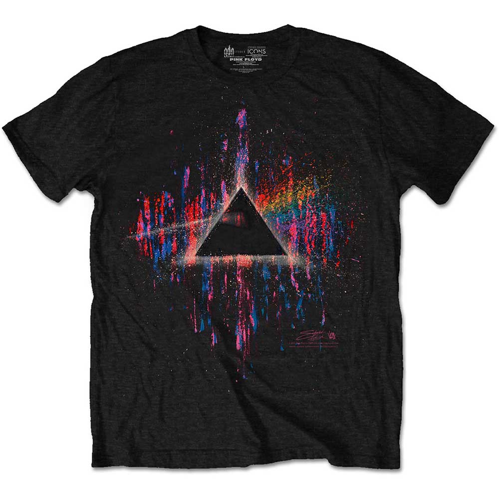 Pink Floyd Unisex T-Shirt: Dark Side of the Moon Pink Splatter (XX-Large)