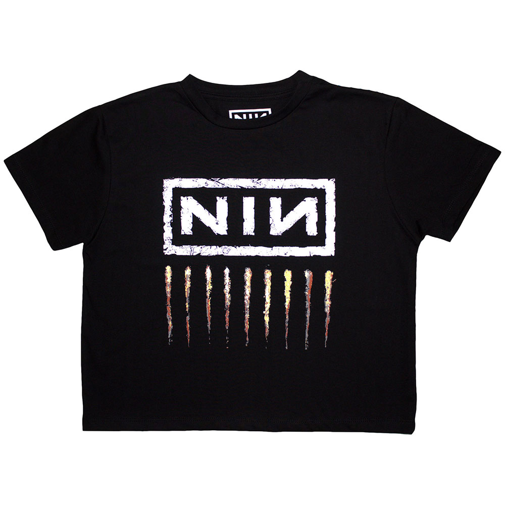 Nine Inch Nails Ladies Crop Top: Downward Spiral (Large)