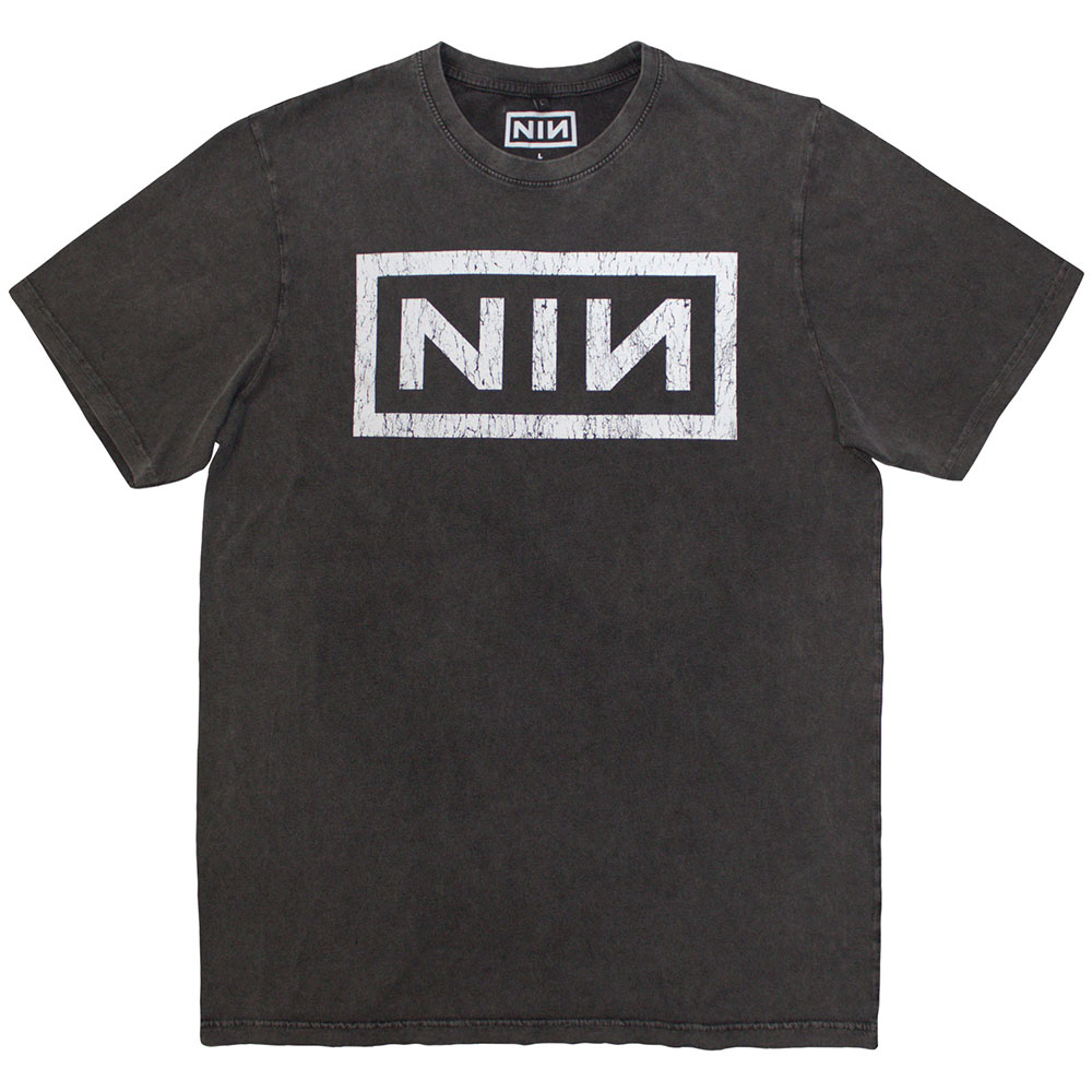 Nine Inch Nails Unisex Stone Wash T-Shirt: Classic Logo (Medium)