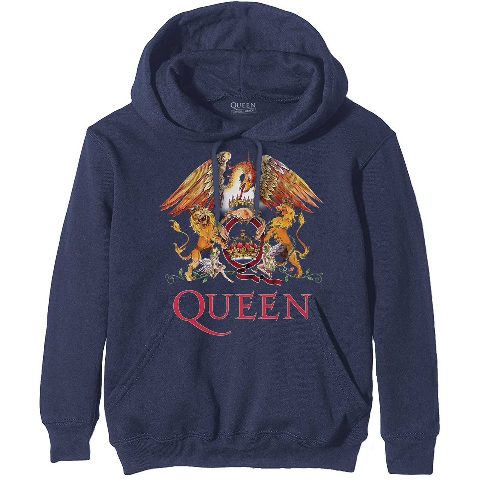 Queen Unisex Pullover Hoodie: Classic Crest (X-Large)
