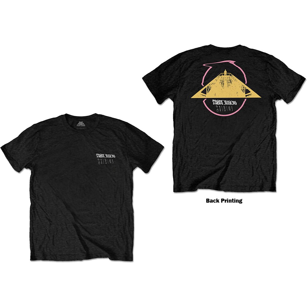 Imagine Dragons Unisex T-Shirt: Triangle Logo (Back Print) (XX-Large)