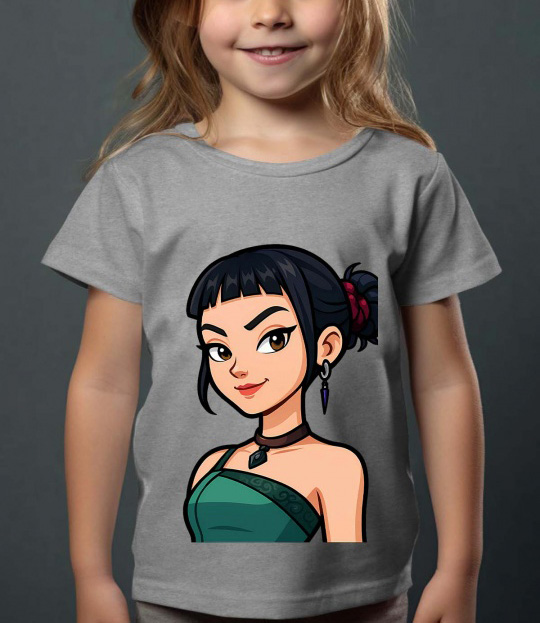 Huntrix Kpop Demon Hunters barn t-skjorte: "Zoey Cartoon" - tilgjengelig i flere farger - størrelse 3-14 år