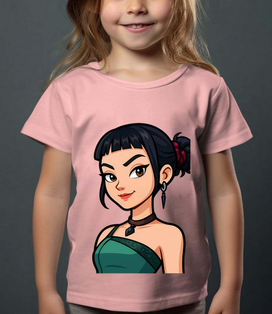 Huntrix Kpop Demon Hunters barn t-skjorte: "Zoey Cartoon" - tilgjengelig i flere farger - størrelse 3-14 år - 2