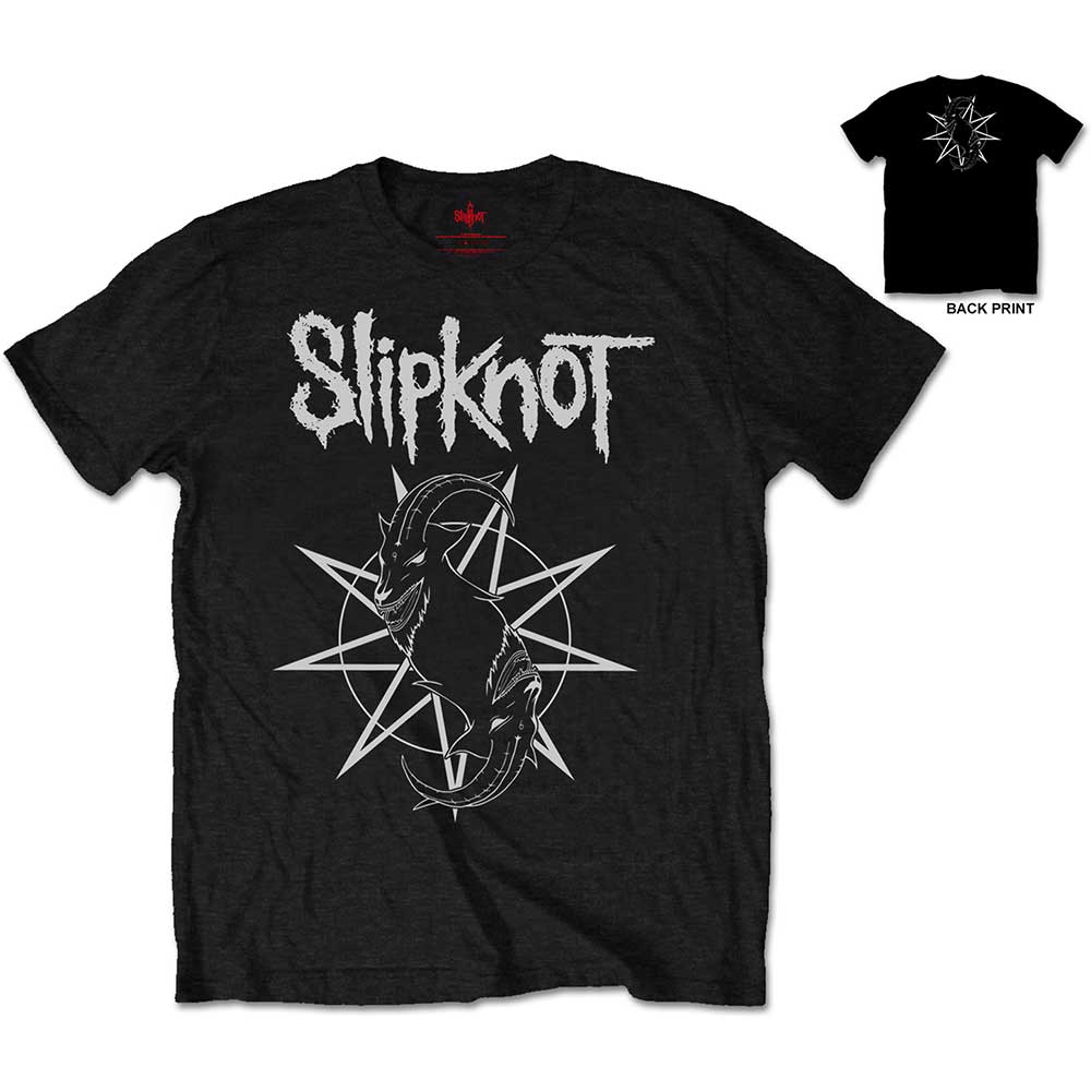 Slipknot Unisex T-Shirt: Goat Star Logo (Back Print) (Small)