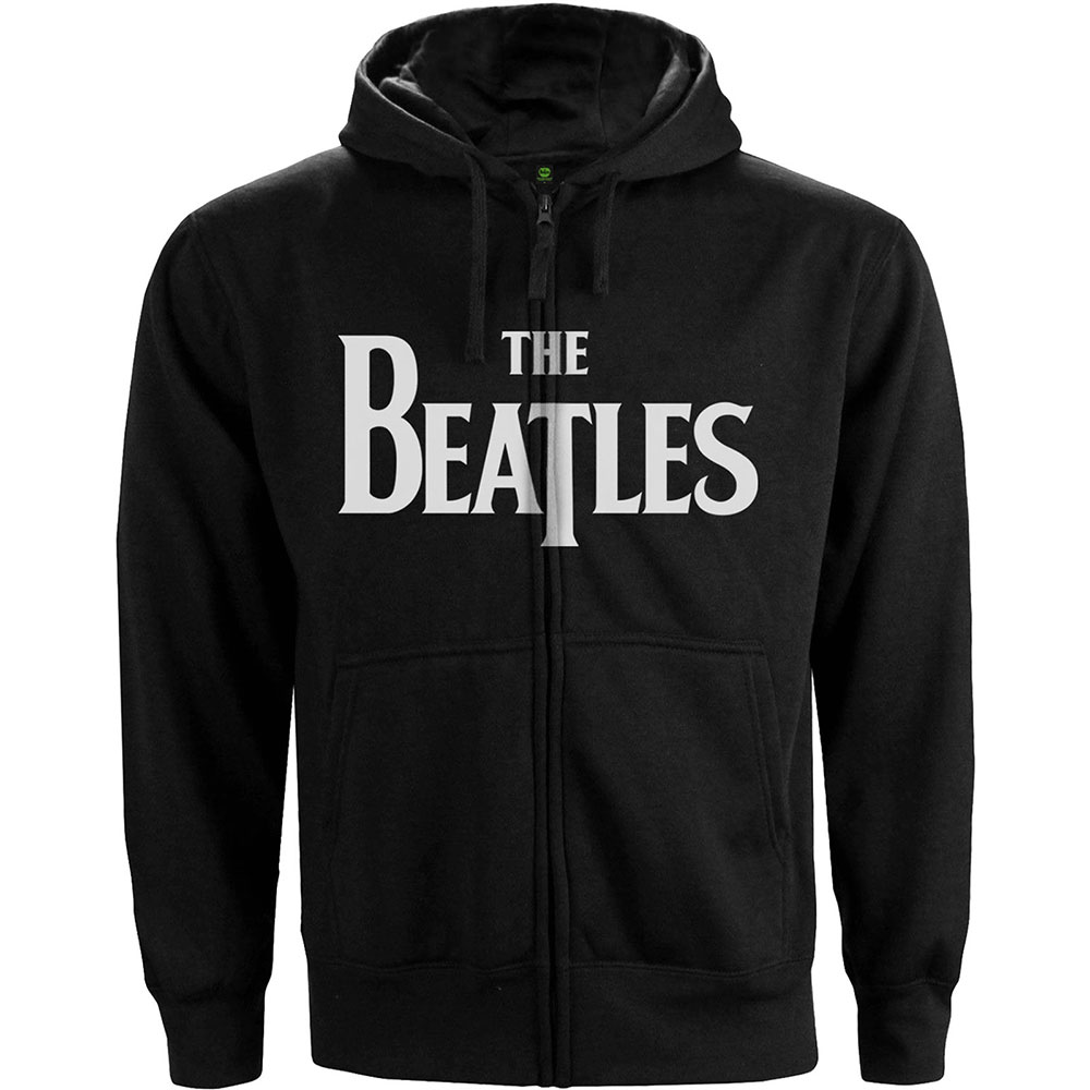 The Beatles Unisex Zipped Hoodie: Drop T Logo (Large) - 2