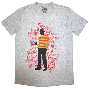 A Nightmare on Elm Street Unisex T-Shirt: Freddy Scribble Font  (Medium)