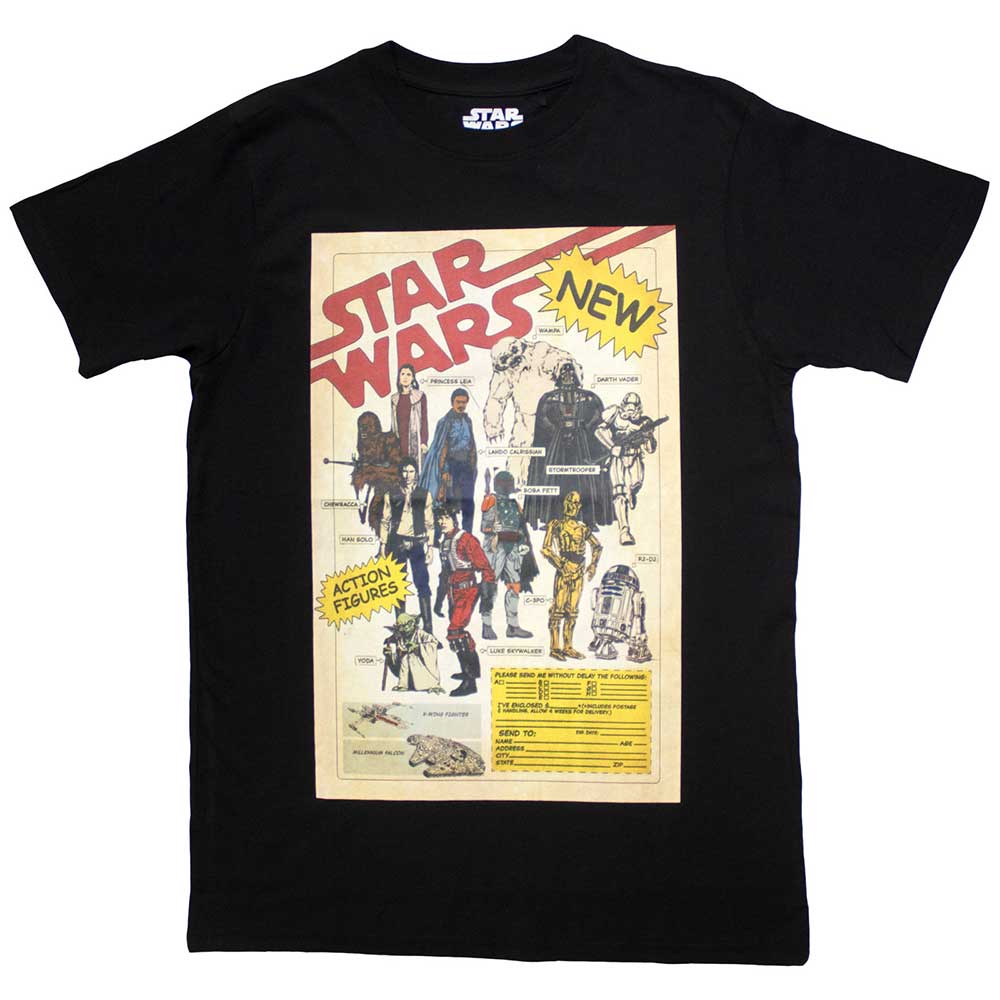 Star Wars Unisex T-Shirt: Action Figures (Medium)