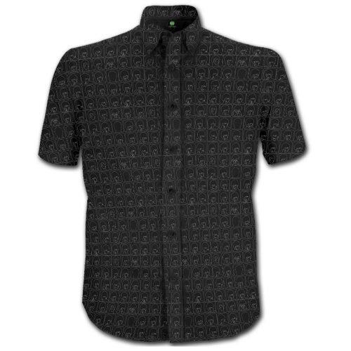 The Beatles Unisex Casual Shirt: Hard Days Night (All Over Print) (Small)
