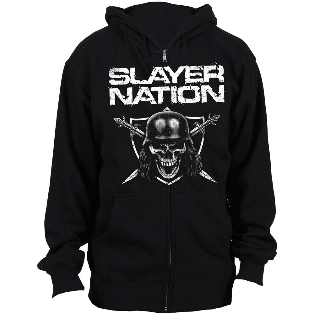 Slayer Unisex Zipped Hoodie: Slayer Nation (X-Large) - 2