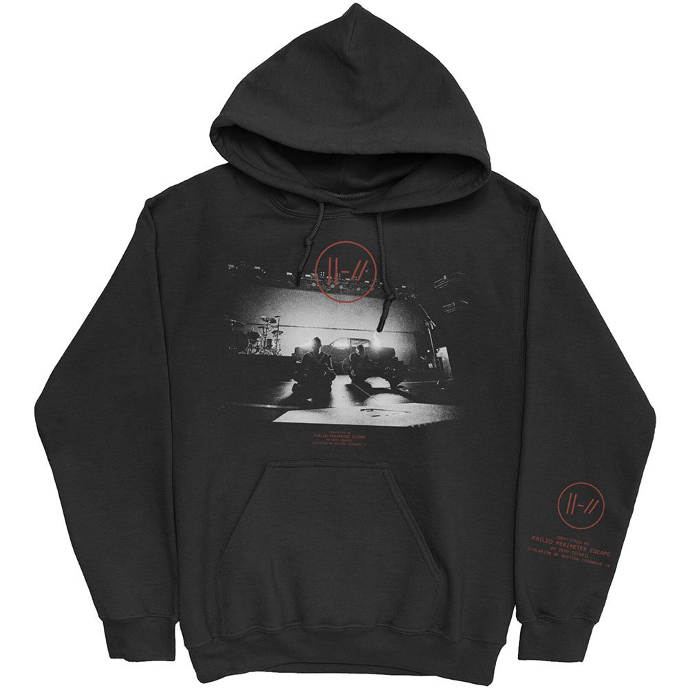 Twenty One Pilots Unisex Pullover Hoodie: Dark Stage (Sleeve Print) (Large)