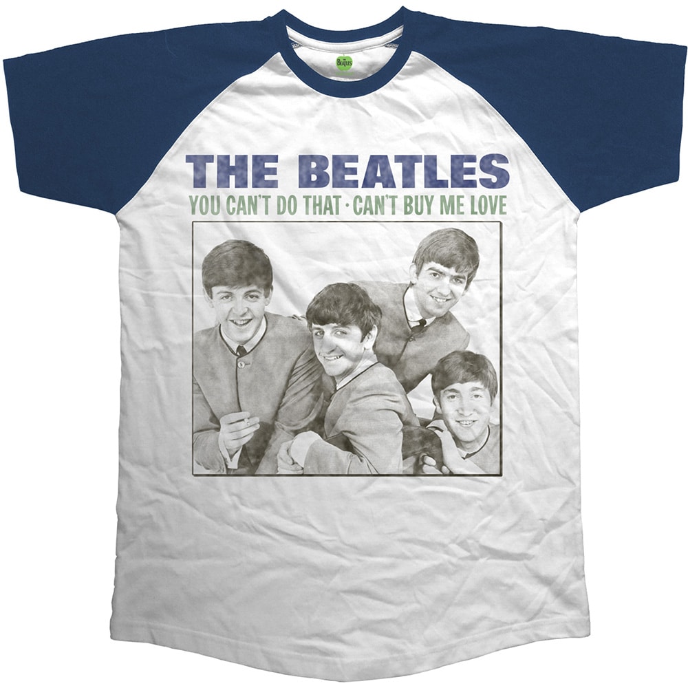 The Beatles Unisex Raglan T-Shirt: You Can't Do That - Can't Buy Me Love (Small) - 2