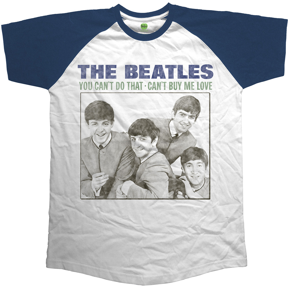 The Beatles Unisex Raglan T-Shirt: You Can't Do That - Can't Buy Me Love (Small)