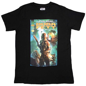 Star Wars Unisex T-Shirt: Boba Fett Comic Cover (Large)