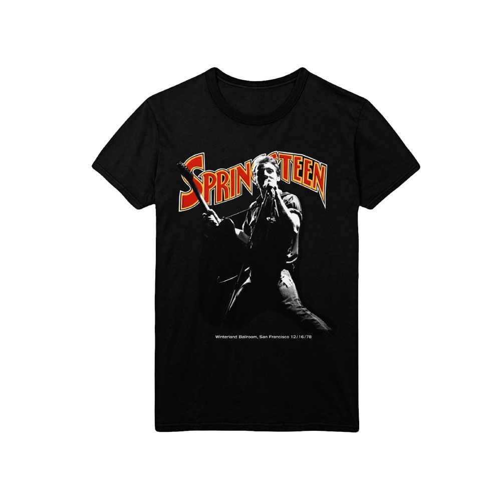 Bruce Springsteen Unisex T-Shirt: Winterland Ballroom Singing (XX-Large)