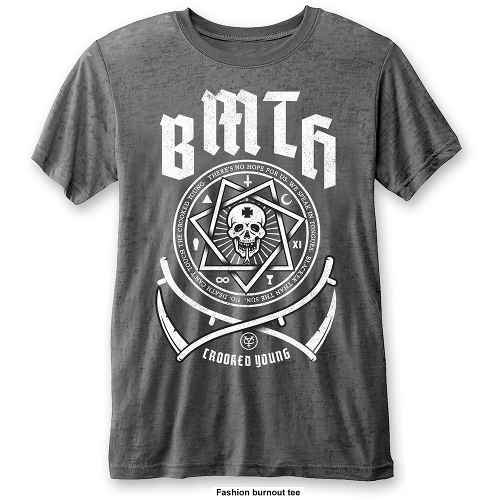 Bring Me The Horizon Unisex Burn Out T-Shirt: Crooked Young (Small)