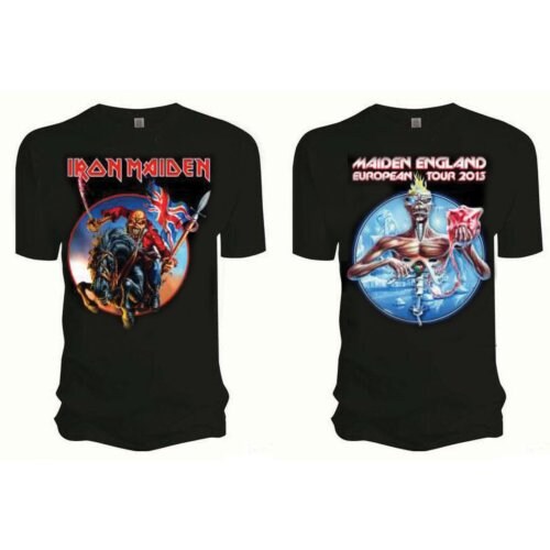 Iron Maiden Unisex T-Shirt: Euro Tour (Back Print) (X-Large)