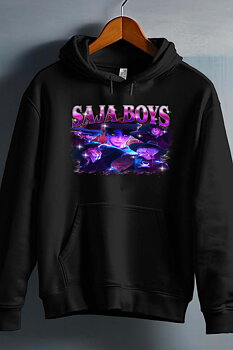 Saja Boys Kpop Demon Hunters Barn Hoodie - Demons - Svart - Unisex