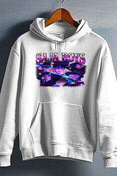 Saja Boys Kpop Demon Hunters Barn Hoodie - Demons - Vit - Unisex