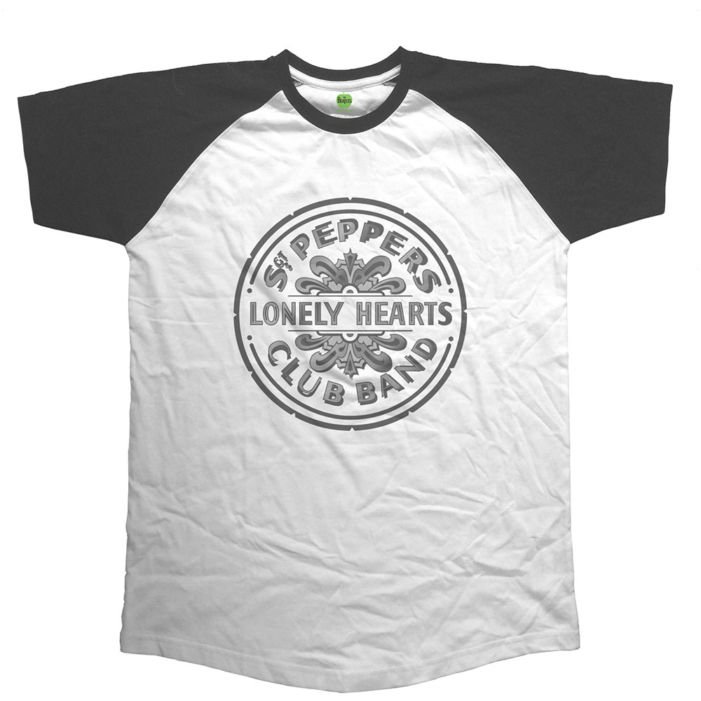 The Beatles Unisex Raglan T-Shirt: Sgt Pepper Drum (Medium)
