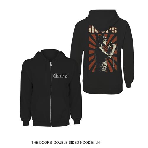 The Doors Unisex Zipped Hoodie: Lizard King (Back Print) (Medium) - 2