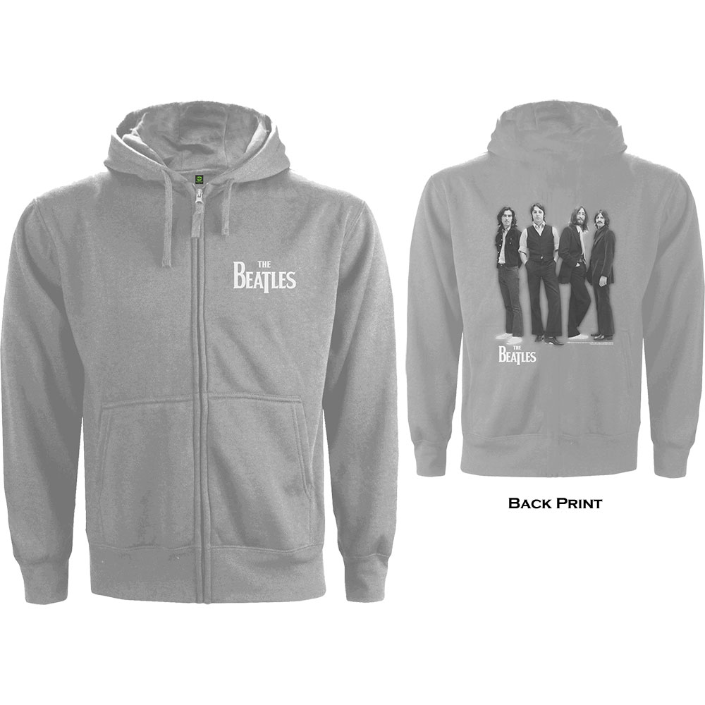 The Beatles Unisex Zipped Hoodie: White Album (Back Print) (Medium)