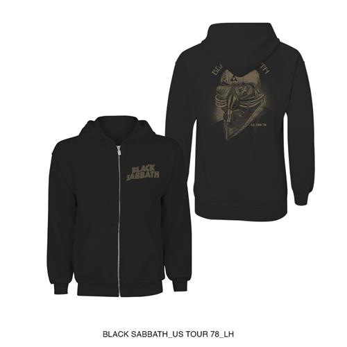 Black Sabbath Unisex Zipped Hoodie: Tour 1978 (Back Print) (Medium) - 2