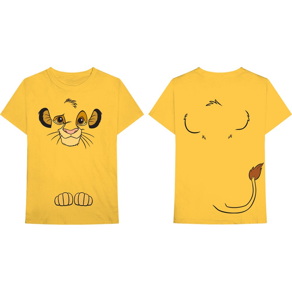Disney Unisex T-Shirt: Lion King Simba (Back Print) (X-Large)
