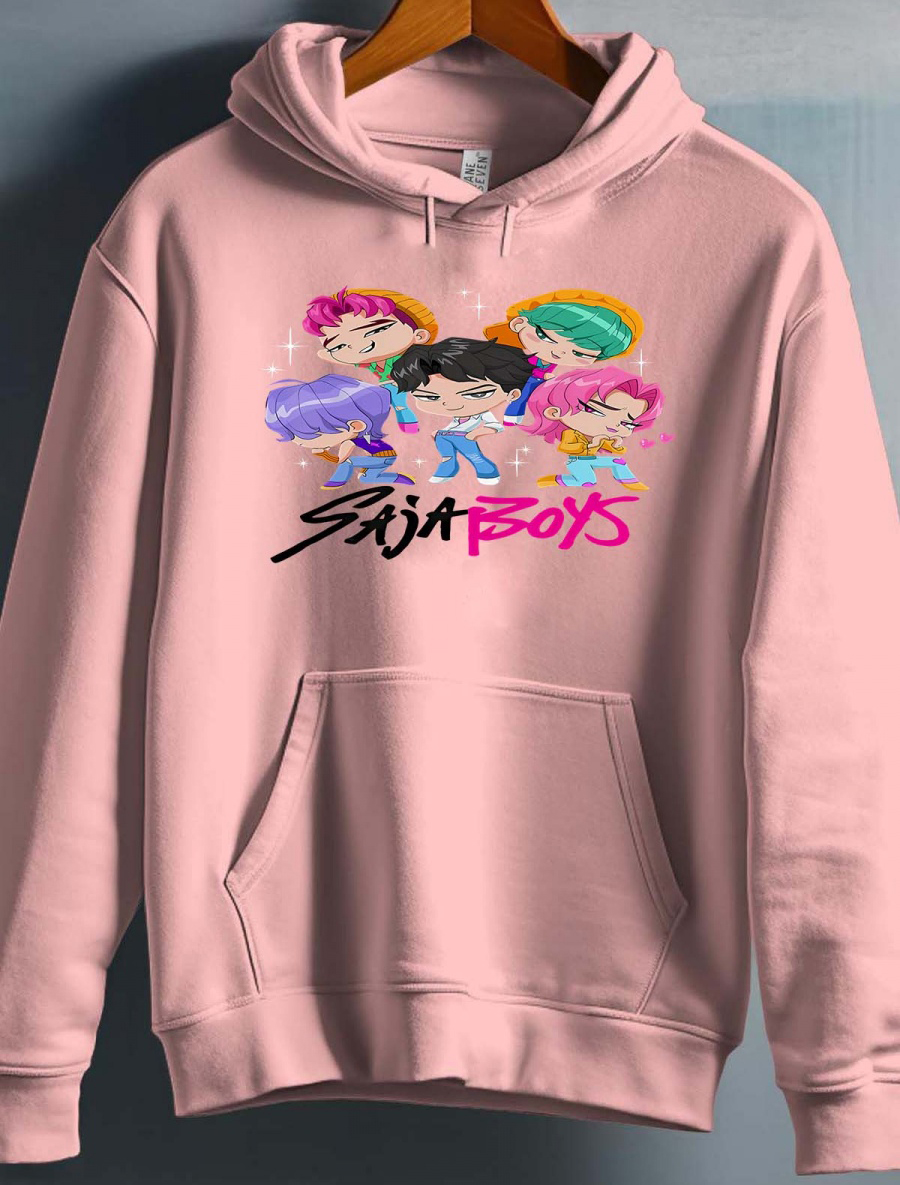 Saja Boys Kpop Demon Hunters Barn Hettegenser - Mini - Rosa - Unisex