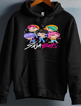 Saja Boys Kpop Demon Hunters Barn Hoodie - Mini - Svart - Unisex