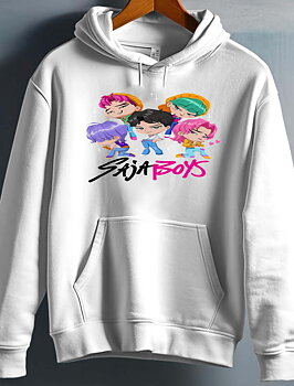 Saja Boys Kpop Demon Hunters Barn Hoodie - Mini - Vit - Unisex