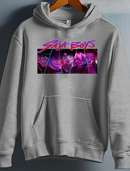 Saja Boys Kpop Demon Hunters Barn Hoodie - Triangle - Grå - Unisex
