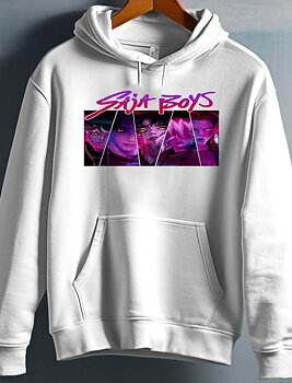 Saja Boys Kpop Demon Hunters Barn Hoodie - Triangle - Vit - Unisex