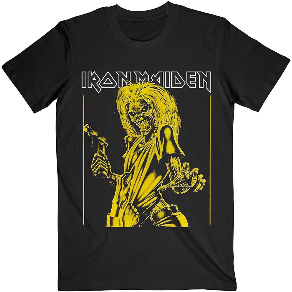 Iron Maiden Unisex T-Shirt: Yellow Flyer (Medium)