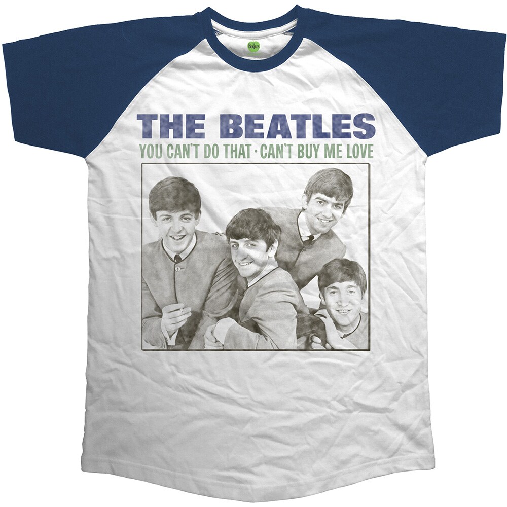 The Beatles Unisex Raglan T-Shirt: You Can't Do That - Can't Buy Me Love (X-Large) - 2
