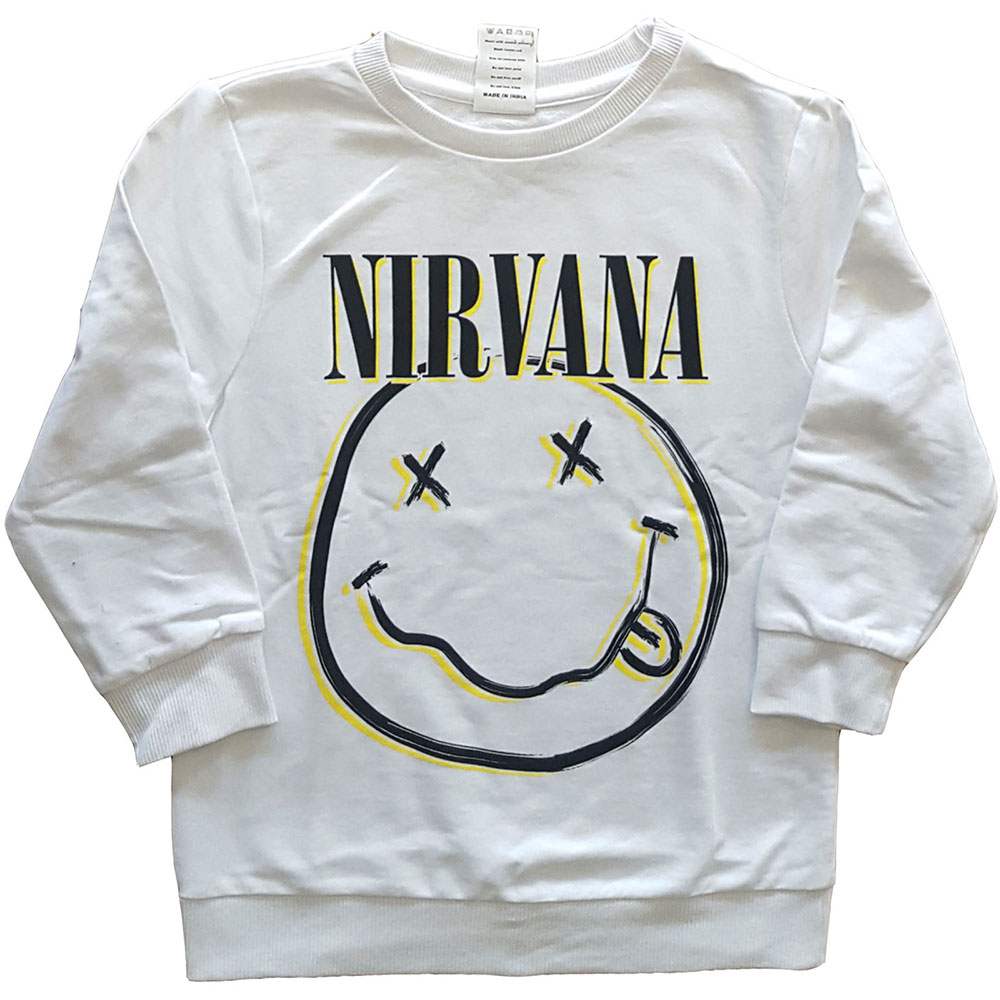Nirvana Kids Sweatshirt: Inverse Smiley (7-8 Years)